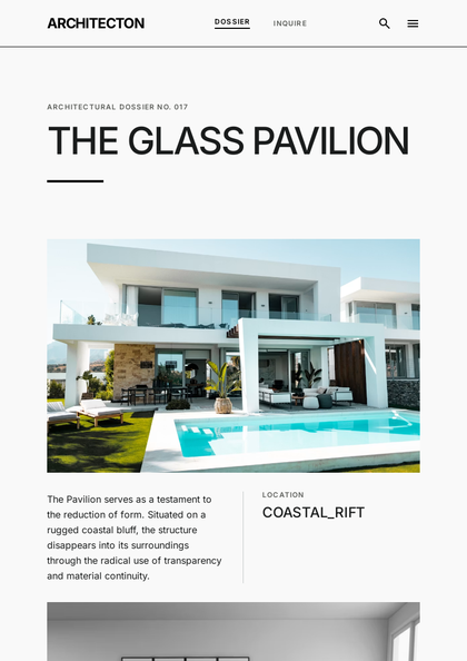 Architectural Minimalist real estate brochure template, a single-page brochure layout made with ListifyPDF
