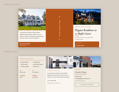Copper Valley real estate brochure template, a trifold brochure layout made with ListifyPDF