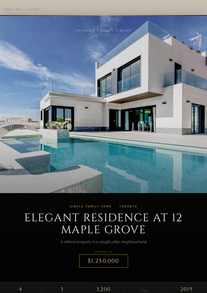 Luxury Villa Booklet real estate brochure template, a multi-page booklet layout made with ListifyPDF